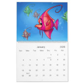 かわいい漫画のカレンダー カレンダー (1月 2026)