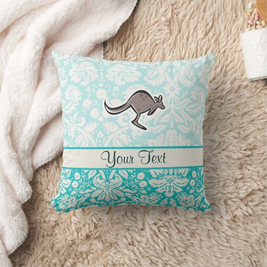 かわいい漫画のカンガルー クッション (ブランケット)