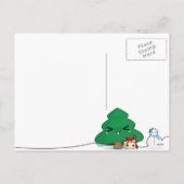 かわいい漫画のキャラクターのクリスマスカード シーズンポストカード (裏面)
