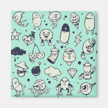 かわいい漫画のキャラクターマグネット