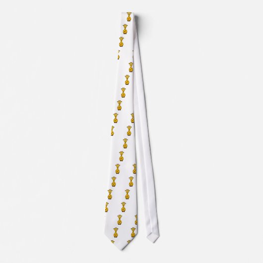 かわいい漫画のキリンClipart ネクタイ (正面)