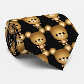 かわいい漫画のクマの可愛いネクタイ ネクタイ (ロール)