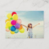 かわいい漫画のクマの子供の写真プロフィール通話カード 名刺 (裏面)