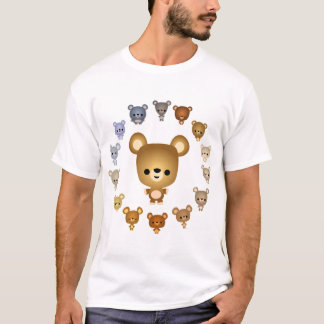 かわいい漫画のクマベビー子供用Tシャツ Tシャツ
