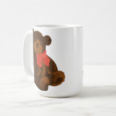 かわいい漫画のクマ コーヒーマグカップ (正面左)