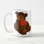 かわいい漫画のクマ コーヒーマグカップ (左)