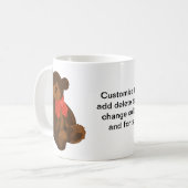 かわいい漫画のクマ コーヒーマグカップ (正面左)