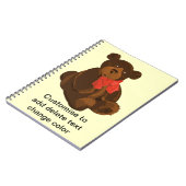 かわいい漫画のクマ ノートブック (左側)