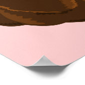 かわいい漫画のクマ ポスター (角)