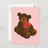 かわいい漫画のクマ ポストカード (正面/裏面)