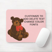 かわいい漫画のクマ マウスパッド (マウス)