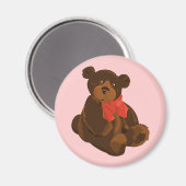 かわいい漫画のクマ マグネット (正面/裏面)