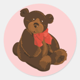 かわいい漫画のクマ ラウンドシール