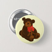 かわいい漫画のクマ 缶バッジ (正面&裏面)