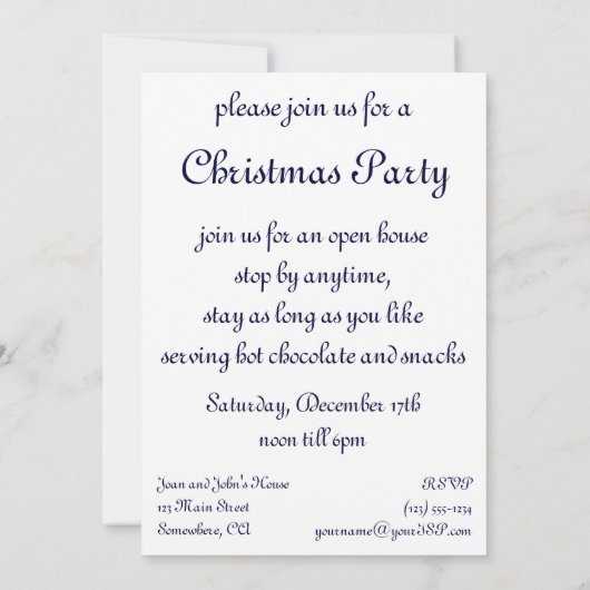 かわいい漫画のクリスマスエンジェルハロー joy バナー付き 招待状 (裏面)