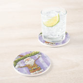 かわいい漫画のクリスマス信じ、私はサンタで コースター (側面)