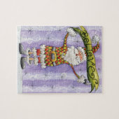 かわいい漫画のクリスマス信じ、私はサンタで ジグソーパズル (横)