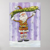 かわいい漫画のクリスマス信じ、私はサンタで ポスター (正面)