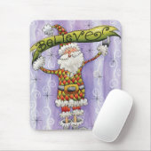 かわいい漫画のクリスマス信じ、私はサンタで マウスパッド (マウス)