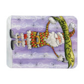 かわいい漫画のクリスマス信じ、私はサンタで マグネット (横)