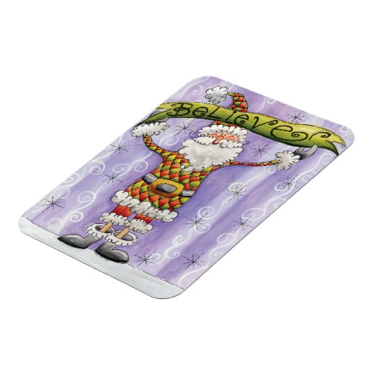 かわいい漫画のクリスマス信じ、私はサンタで マグネット (左側)