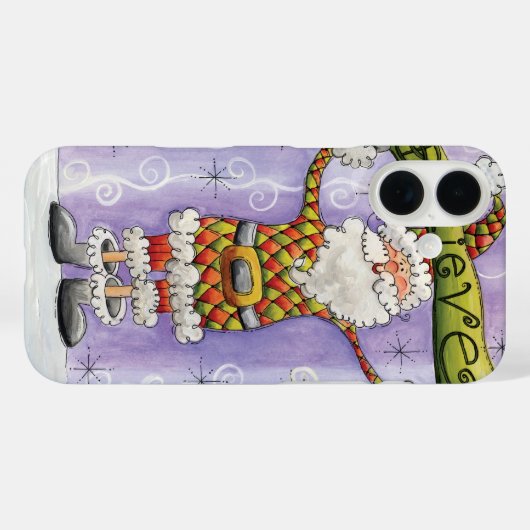 かわいい漫画のクリスマス信じ、私はサンタで Case-Mate iPhoneケース (裏面 (横))