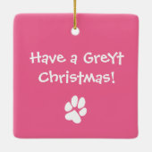 かわいい漫画のグイタリアンレイハウンズパーソナライズされた文字 セラミックオーナメント (裏面)