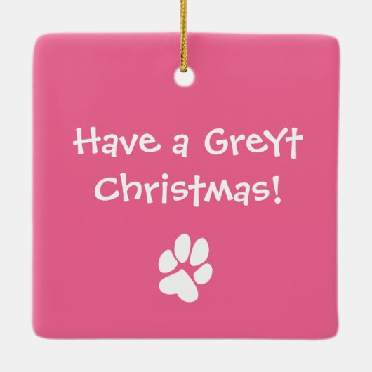 かわいい漫画のグイタリアンレイハウンズパーソナライズされた文字 セラミックオーナメント (裏面)