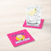 かわいい漫画のコースター スクエアペーパーコースター (インサイチュ)