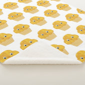 かわいい漫画のコーンのマフィンのパターン シェルパブランケット (3/4)