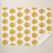 かわいい漫画のコーンのマフィンのパターン シェルパブランケット (正面(横))