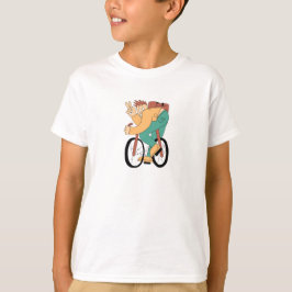 かわいい漫画のサイクリストTシャツ – 楽しい自転車乗りイラスト Tシャツ