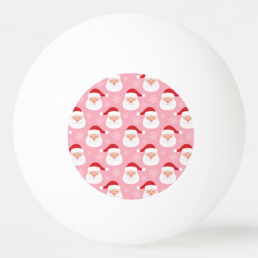 かわいい漫画のサンタ顔 卓球ボール (裏面)
