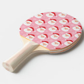 かわいい漫画のサンタ顔 卓球ラケット (正面アングル)