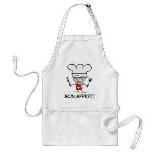 かわいい漫画のシェフが付いている糖菓のappetit bbqのエプロン スタンダードエプロン