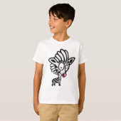 かわいい漫画のシマウマ Tシャツ (正面フル)