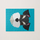 かわいい漫画のシュナウツァー! ジグソーパズル (横)