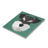 かわいい漫画のシュナウツァー! タイル (側面)