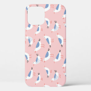 かわいい漫画のシーグルシームレスパターン iPhone 12ケース