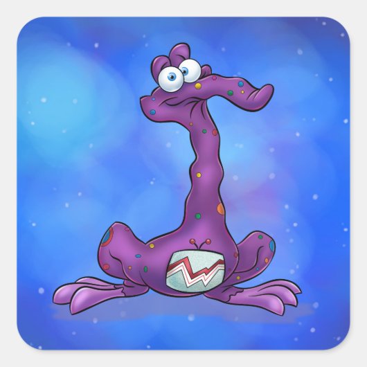 かわいい漫画のシール スクエアシール (正面)