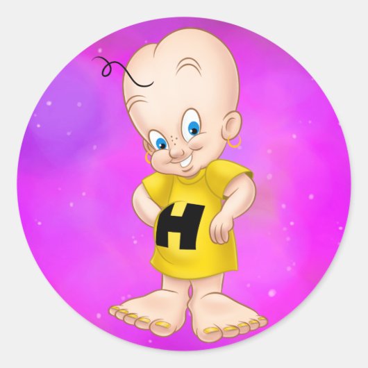 かわいい漫画のシール ラウンドシール (正面)