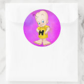 かわいい漫画のシール ラウンドシール (バッグ)