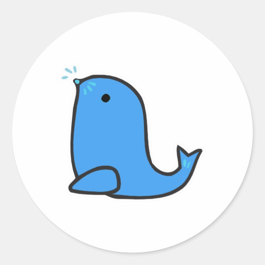 かわいい漫画のシール ラウンドシール (正面)