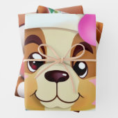 かわいい漫画のスタイル ラッピングペーパーシート (インサイチュ)