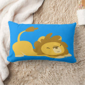 かわいい漫画のストレッチ獅子枕 ランバークッション (ブランケット)