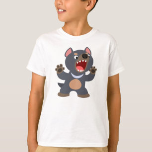 かわいい漫画のタスマニアンデビルの子供のTシャツ Tシャツ