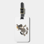 かわいい漫画のタップ踊りワイルドビーエストラゲッジタグ ラゲッジタグ (正面縦)