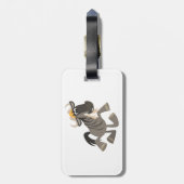 かわいい漫画のタップ踊りワイルドビーエストラゲッジタグ ラゲッジタグ (裏面縦)