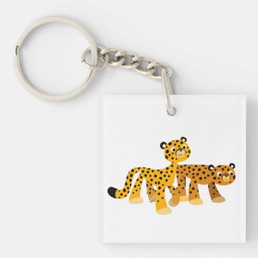 かわいい漫画のチーズアクリルキーチェーンのペア キーホルダー (正面)