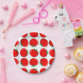 かわいい漫画のトマトパターン ペーパープレート (パーティー)